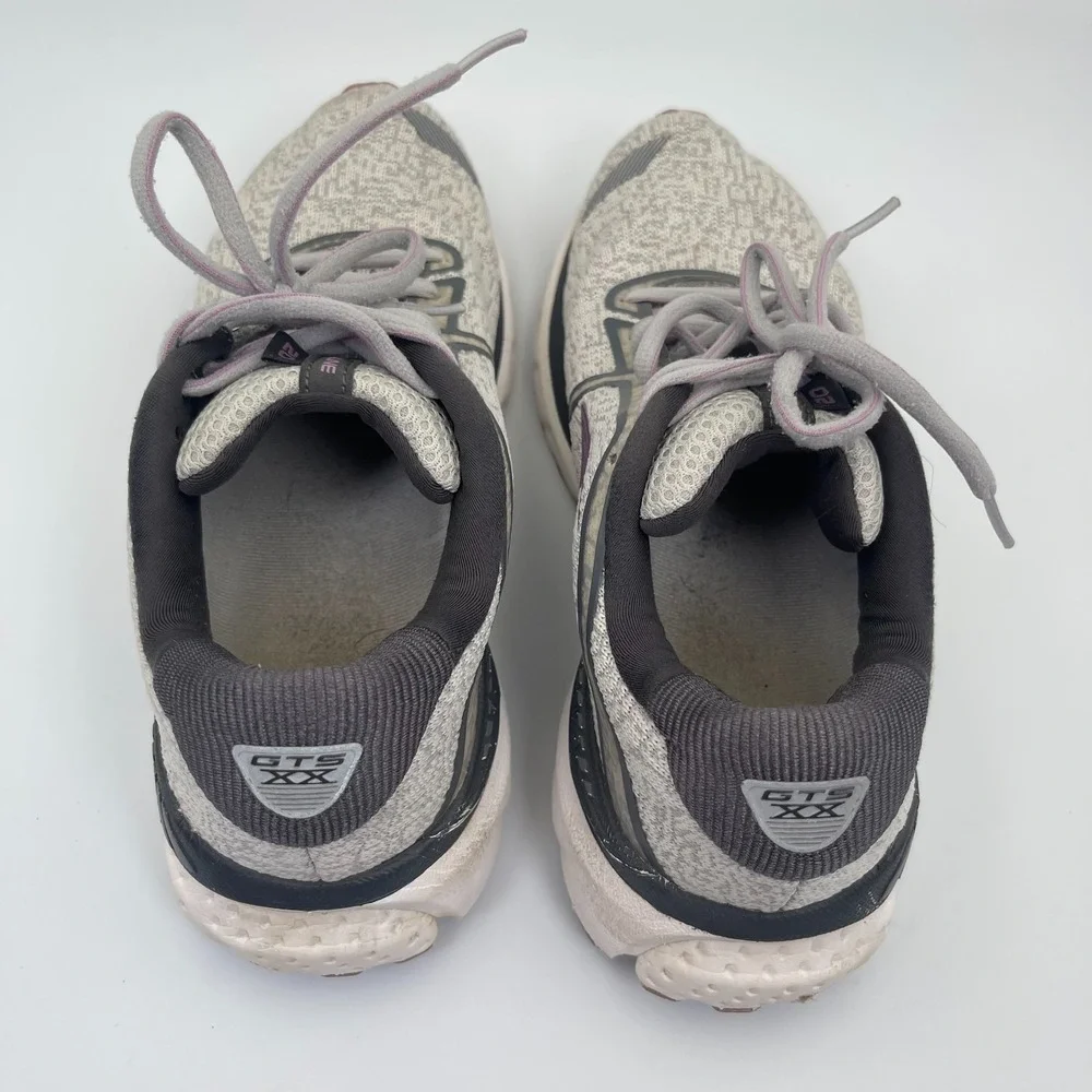 Brooks Adrenaline 20 1202961B030 Sneakers Womens US 7.5B Gray Knit Running Shoes